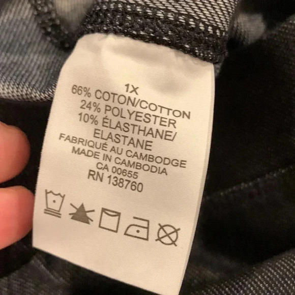 Dark Denim  Stretch Capris 1X - Picture 8 of 10